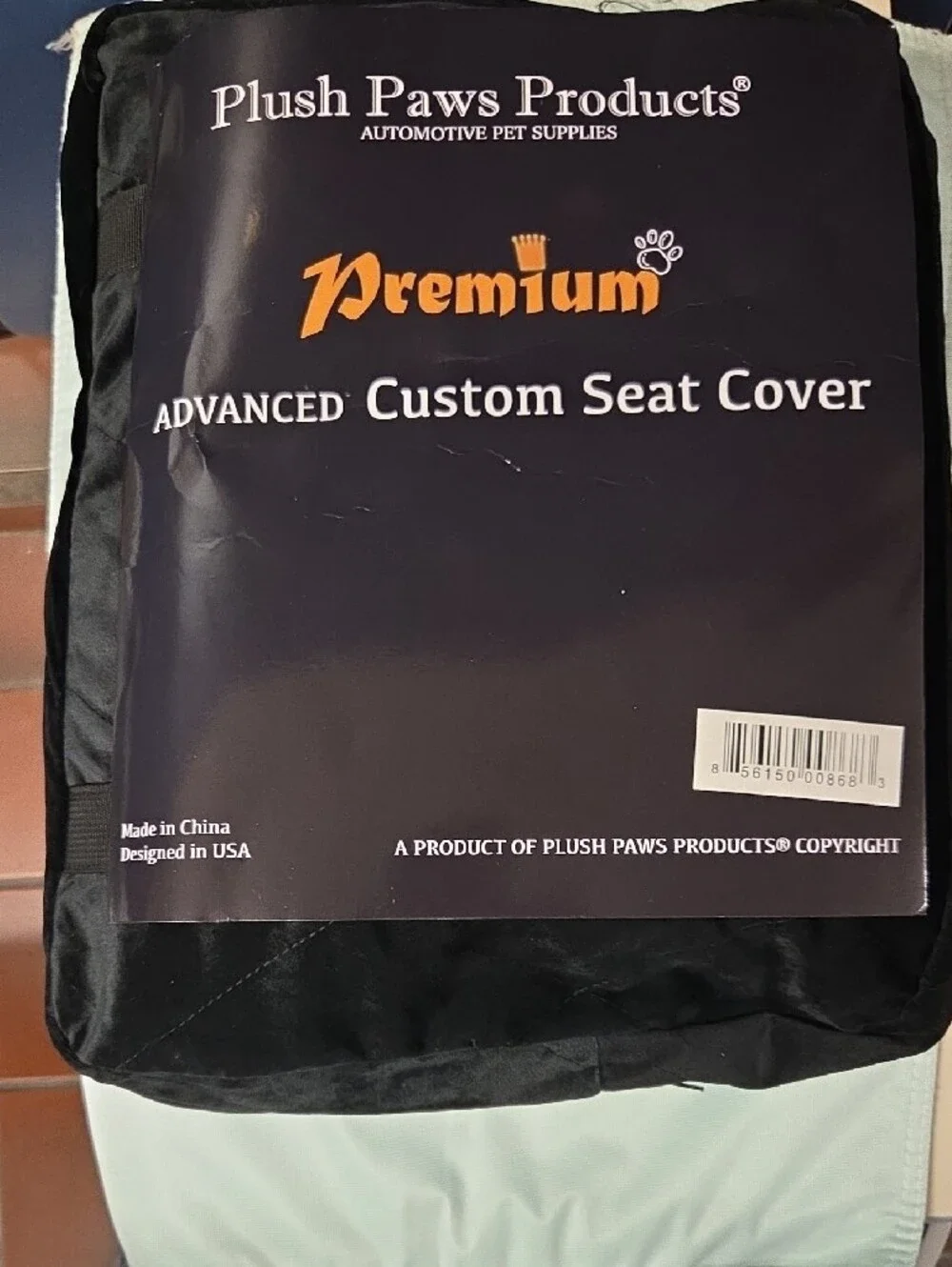 Plush Paws Premium Advanced Custom Seat Cover - Black & Grey